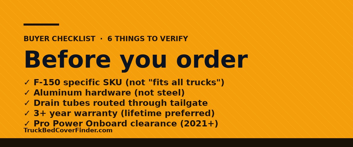 F-150 tonneau cover buyer checklist