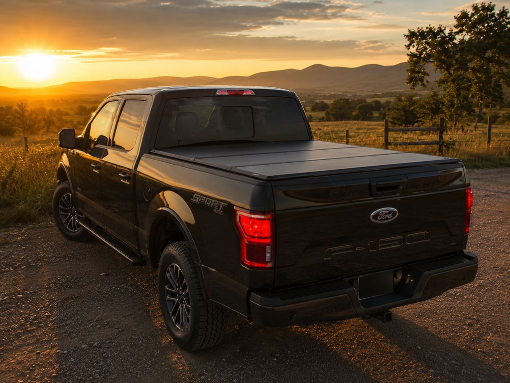 Truck bed with tonneau cover — hero